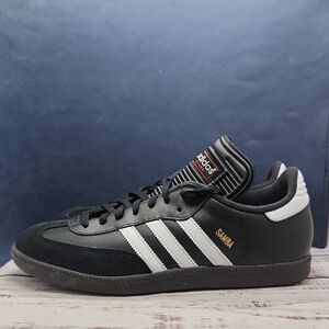 Adidas Samba Black White Leather Sneakers Men's 11
